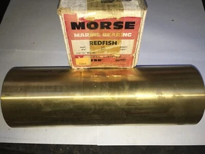 MORSE Marine Bearing REDFISH 3 1/8x4 1/4x12 1/2 Brass Prop Shaft Sleeve Bushing  - Imagen 1 de 3