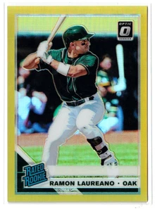 2019 Panini Donruss Optic GOLD RC Ramon Laureano #47! Rookie! JERSEY # MATCH /10 - Picture 1 of 2