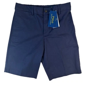 Polo Ralph Lauren Boys Straight Fit Stretch Twill Short Navy Logo Size 14 NWT - Picture 1 of 5