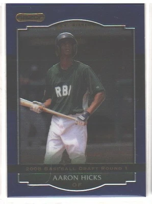 2008 Razor Signature Series Metal Blue /25 Aaron Hicks #BA-AAH - Image 1 of 2
