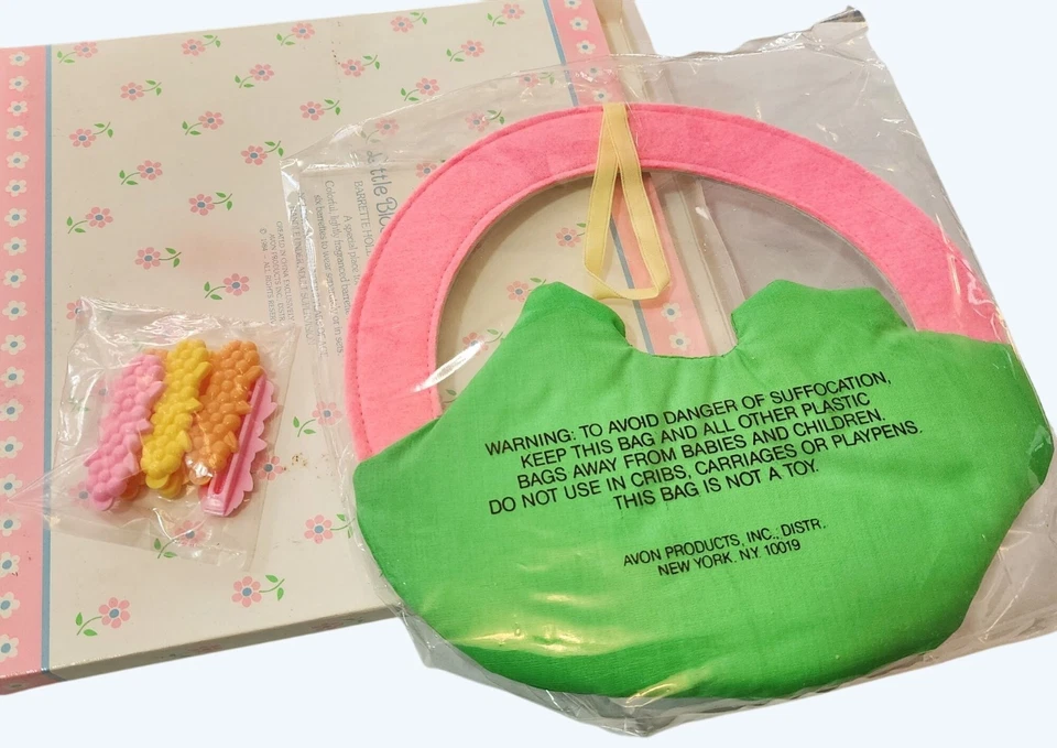 Juego de soporte de pasador vintage Avon Little Blossom and Friends con flora caprichosa Foto 1 de 4