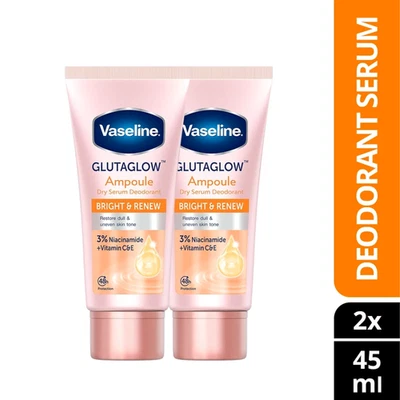 2 X 45ml Vaseline Deo Bright & Renew Antiperspirant Dry Serum Collagen Glycerin - Image 1 of 4