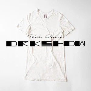 Rick Owens DRKSHDW 15SS weißes T-Shirt kurzarm geschnitten & genäht Gr: S - Bild 1 von 15