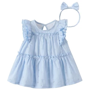 Baby nest One-Piece Girls Dress No Three 100% Cotton Perfect for Ceremonies 913 - Picture 1 of 7