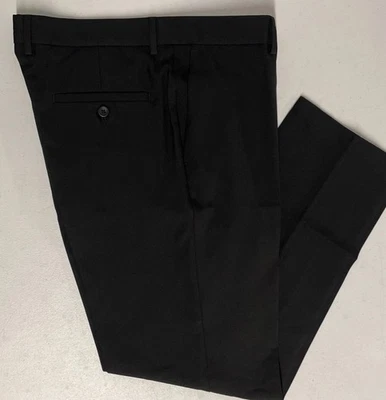 Pantalones de vestir KENNETH COLE REACTION Techni ajustados rendimiento para hombre NEGRO 34x29 Foto 1 de 4