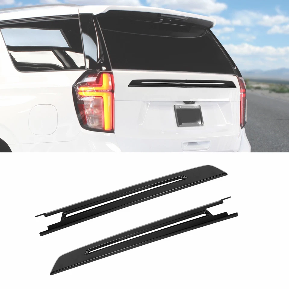 Black Tailgate Molding Cover For Chevrolet Suburban Tahoe 2020 2021 2022 2023 US Foto 1 de 4