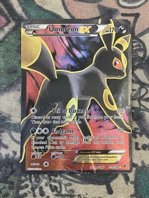 Umbreon EX 2016 Pokemon XY Fates Collide RARE FULL ART Holo 119/124 Damaged - Image 1 of 4