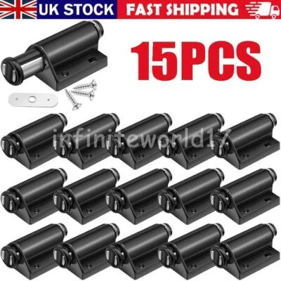 15PCS Magnetic Push To Open Touch Pressure Catch Latch Door Drawer Cupboard UK - Image 1 of 4