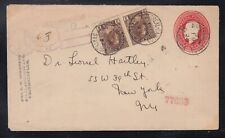 Canada 1920 3c Admiral Booklet Pair Uprated Registered Postal Stationery Cover