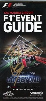 Lewis Hamilton 2015 Abu Dhabi Grand Prix Autographed Program FULL JSA LOA F1 - Image 1 of 4