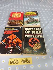 Sven Hassel Book Bundle - 4 x Paperback Books - (War) FAIR CONDITION FOR AGE
