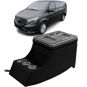 Per Mercedes W447/W639 Vito Viano Bracciolo Console Centrale Archiviazione Nero - Bild 1 von 9