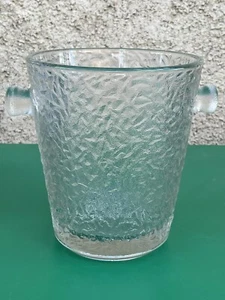 Antique Bucket A Bottle Champagne Glass Frost Art Deco Ice Bucket - Picture 1 of 4