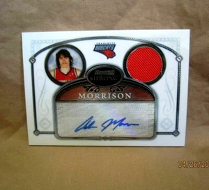 Adam Morrison RC 2005-06 Bowman Sterling GU Patch Auto Rookie!BobCats F RC AUTO - Picture 1 of 2