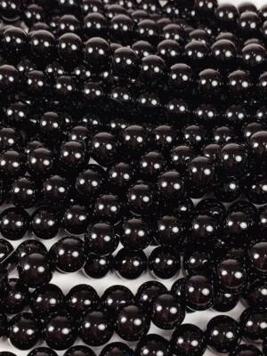 AAA Black obsidian  Beads 15.5" Strand Gemstone 2mm 4mm 6mm 8mm 10mm 12mm 14mm - Image 1 of 4