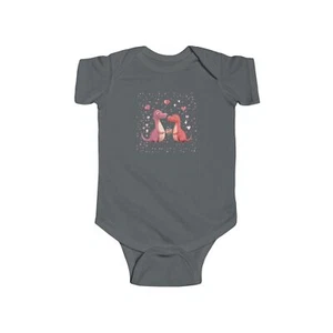 Infant Bodysuit - Cute Dinos in love Design - Picture 1 of 9