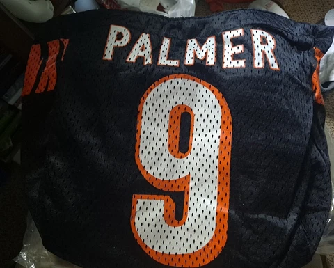 New NFL Collectibles Bengals Carson Palmer Jersey TOTE Bag Black Orange Large Cover