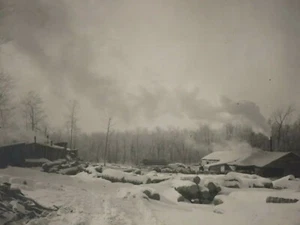 ORIGINAL ANTIQUE PHOTO / SAW MILL / SIGNED: ANTON FLODING / 8 X 10" - Picture 1 of 8