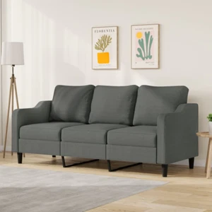 3-Sitzer-Sofa Dunkelgrau 180 cm Stoff - Bild 1 von 8
