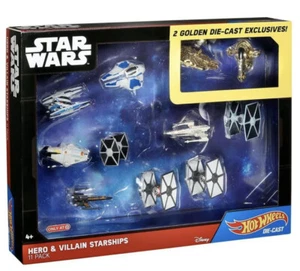 Star Wars Hot Wheels Héroe y Villano Starships 11 Naves 2 Exclusivas Nuevo con Etiquetas - Imagen 1 de 2