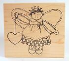 Finders Keepers Heart Angel Fairy Rubber Stamp