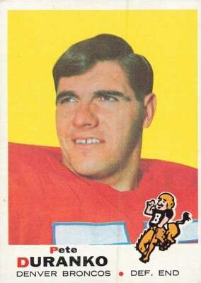 PETE DURANKO 1969 TOPS FOOTBALL #182 - Image 1 of 2