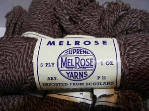 Lote de 10 madejas vintage ~ Melrose Scotch Fingering 100 % hilo de lana ~ 1 onza cada una - Imagen 1 de 5