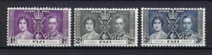 Fiji Stamps Set SG 246-248 sc 114-116 KGVI Coronation Issue 1937 MNH - Picture 1 of 1