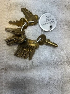 COLUMBUS BARRELL LOCK MASTER KEY Complete SET AA~PP for Gumball~PEANUT Machines - Picture 1 of 2