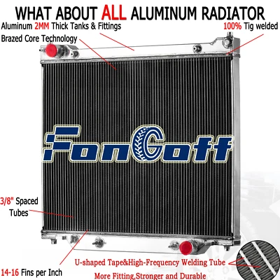 Fits 1997-2014 Ford E150 E250 E350 Econoline Club Wagon 6.8L V10 3 ROW Radiator - Image 1 of 4