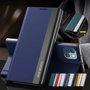 For iPhone 16 Pro Max 15 Plus 14 13 12 11 XR XS 87 Leather Flip Stand Case Cover - Picture 1 of 26