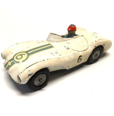 Crescent Toy Aston Martin DB3 S 2.9 Litre Sports "6" White Made in England  - Image 1 of 4