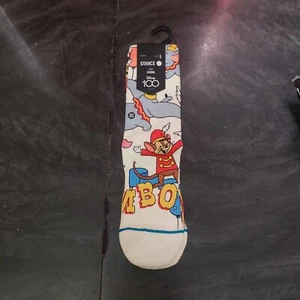 Stance Casual Socks Disney 100 Dumbo Travis Millard Off White Kids Size Large - Picture 1 of 7