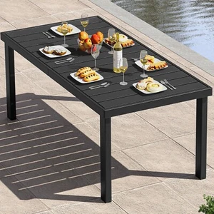 Aluminum Patio Dining Table for 6, 55" Outdoor Dining Table, E-Coated - Picture 1 of 6