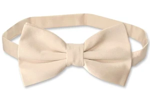Vesuvio Napoli BOWTIE Solid Light BROWN Color Mens Bow Tie for Tuxedo or Suit - Picture 1 of 1