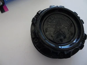 American Outlaw Wheels Black Gross Custom Wheel Center Cap # CAP894 - Picture 1 of 3