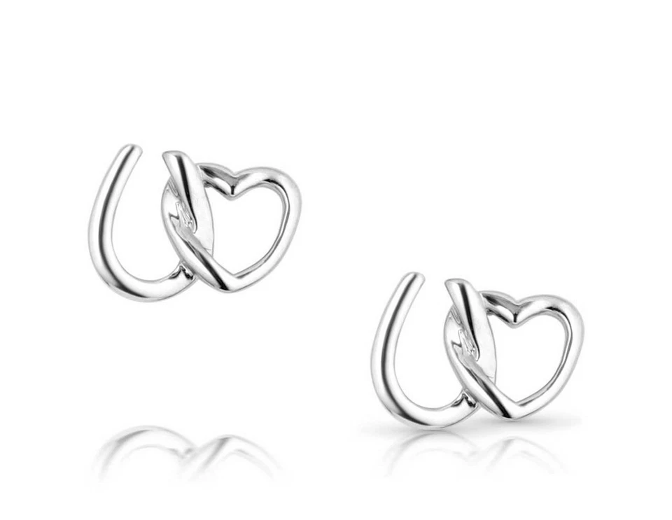 Brincos femininos Montana Silversmiths Luck & Love Heart Stud ER5802 - Imagem 1 de 1