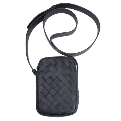 NUEVO BOLSO BANDOLERA BOTTEGA VENETA INTRECCIATO CUERO NEGRO 743214 VCPQ3 88 Foto 1 de 4