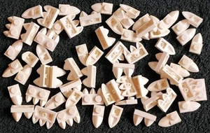 LEGO Puntale Denti Bianchi 1x1 1x2 Pacchetto Battaglie Orizzontali Verticali - Foto 1 di 5