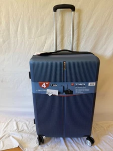 New Tag Cityscape Hard Shell 28" Blue Luggage Spinner Expandable Suitcase - Picture 1 of 9