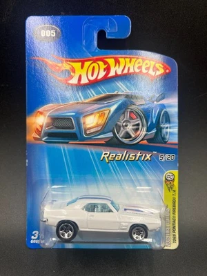 Hot Wheels Realistix 1969 Pontiac Firebird White 5Sp 2005 First Editions 5/20 #5 - Image 1 of 3