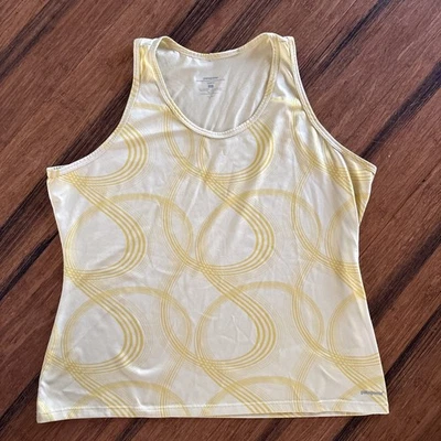 Camiseta sin mangas para mujer Patagonia amarilla estampada talla L Foto 1 de 3