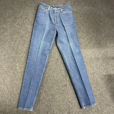 Levi's 501 Tailored Jeans SlimFit Pressed Crease Western VTG 80s Altered 28x32 - Image 1 of 4