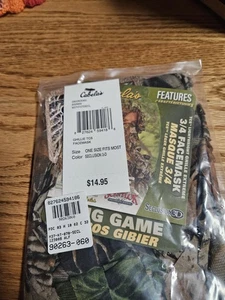 Hooded Camoflauge Ghille Jacket And 3/4 Face Mask Cabelas New Never Used. - Picture 1 of 4