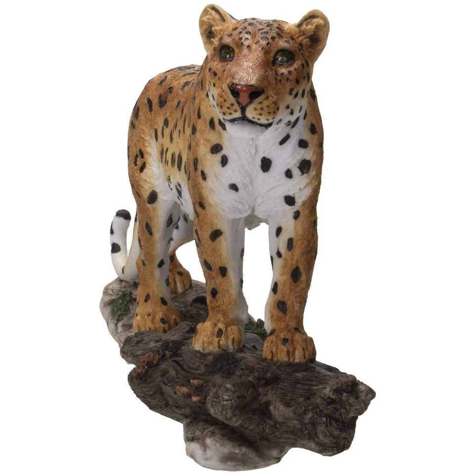 Figura de leopardo Pacific Giftware Big Cat - posada en madera, estatua de resina Foto 1 de 1