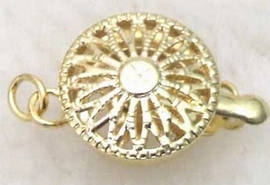 Cierre de cuerdas individuales de flor de sol chapado en oro de 12 mm-gp26 - Imagen 1 de 1