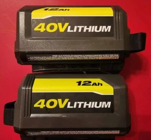 2x Genuine RYOBI 40V 12AH LITHIUM BATTERY Openbox - Picture 1 of 2