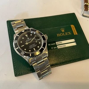 ROLEX SUBMARINER 16610 DATE 40MM Z SERIAL CERTIFICATE GENUINE - Picture 1 of 24