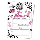Cowgirl Birthday Invitations Set - Disco Ball Party Invitations Set of 20 wit...
