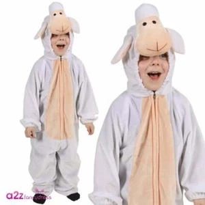 Child Sheep Little Lamb Jumpsuit Nativity Book Day Easter Fancy Dress 3-8 Years - Picture 1 of 2